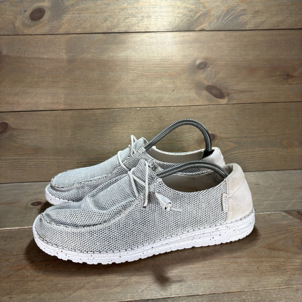 Hey Dude Wendy Womens size 10 shoes gray Lace Up Loafers sneakers